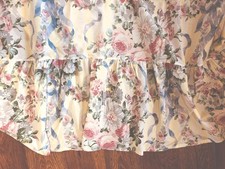 St Michaels double valence sheet frilly floral beautiful vintage cotton blend