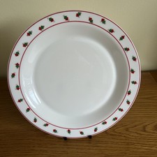 Arcopal Pyrex Vintage Geometric Dinner Plate Red and Green 10" 26cm Diameter 