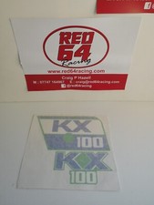 Kawasaki KX100, 1988 tank and rad scoop decal set, evo mx