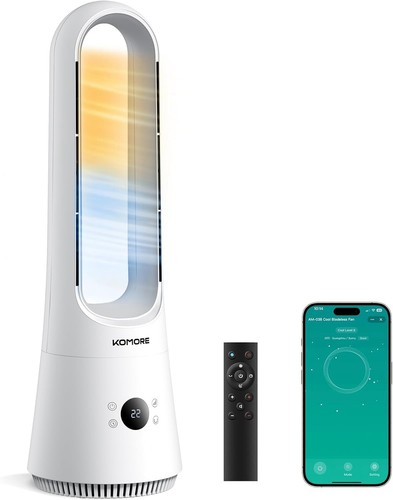 Bladeless tower fan heater - fan,