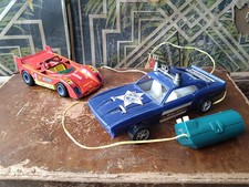 Vintage Hong K Toy Car Wired Remote Controlled Police Hotwheels 1/28 Ferrari AF