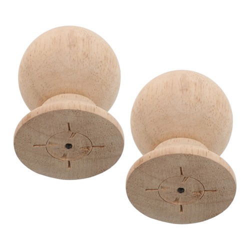 2pcs unfinished wooden finial - wooden,