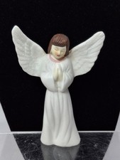 Ceramic Angel Figurine Christmas Decoration Praying Hands Decor Small Cherubic