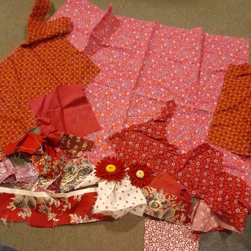 Cotton fabric pieces - cotton, in