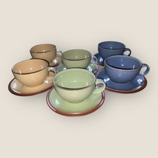 Denby Juice 6x Cup & Saucers Berry Apple Lemon 1st Quality Hardly Used Excellent