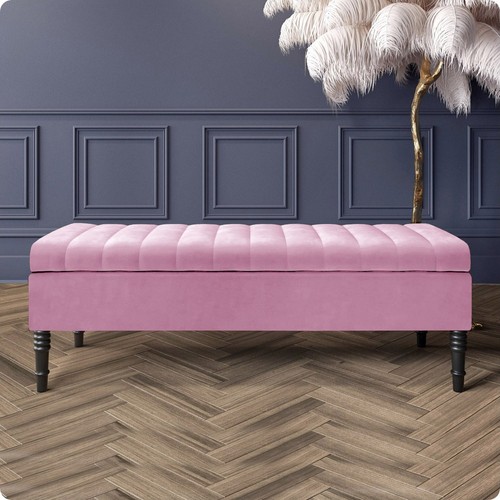 Velvet ottoman bench shoe - bench,,