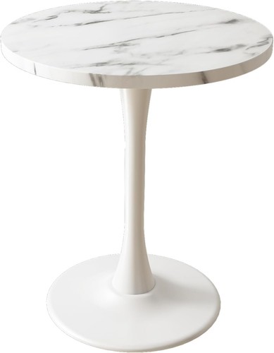 White marble round dining - round,