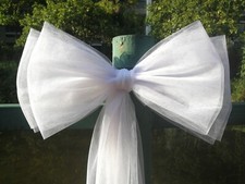 12pc Big Tulle Pew Bows,Big