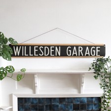 Original Unframed London Bus Blind Section - Willesden Garage