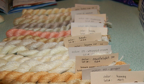 Silk ivory thread - ivory,