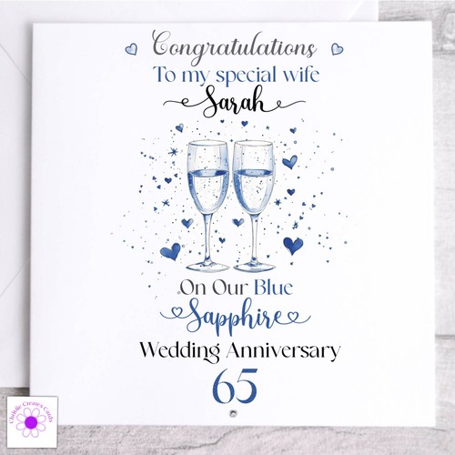 Personalised 65th blue - 65th,