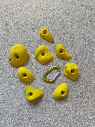 Rock climbing holds with - , bolts