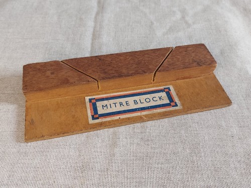 Vintage wooden mitre - wooden, block