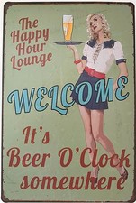 RETRO METAL WALL SIGN TIN