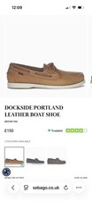 Sebago Docksides Moccasin Men's Deck Shoes Tan Brown Size UK 9 EU 43.5
