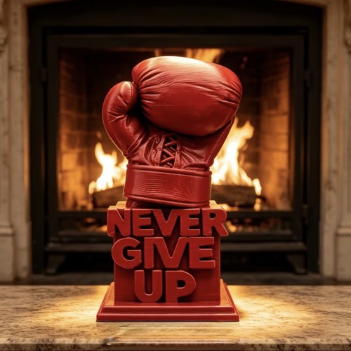 Never give boxing glove - never, up