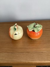 Vintage Preserve Pots With Lids Highly Unusual And Collectible Both VGC