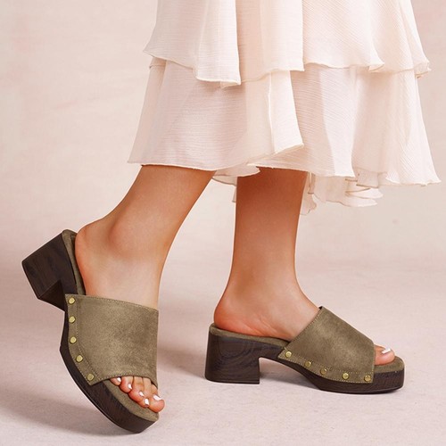 Ladies open toe sandals mid - toe,