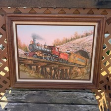 Vintage carson signed oil - c.,