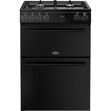 Belling 444412047 Free Standing Dual Fuel Cooker with Gas Hob 60cm Black A