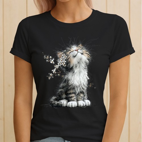 Cute kitten womens - womens, t-shirt