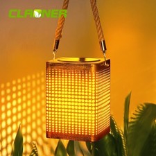 Solar Lantern Metal Garden Light Outdoor Waterproof Table Lamp Hanging Decor 