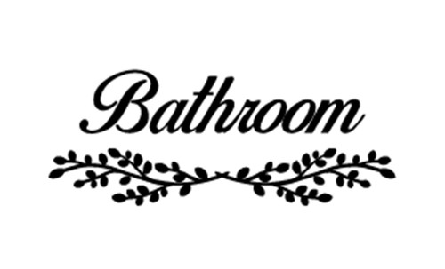 Bathroom leaf flowers door - leaf,