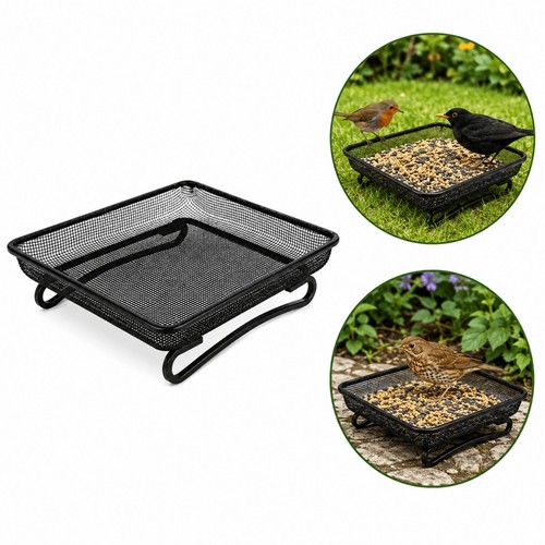 Square ground bird feeder - ground,