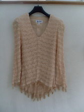 Gia Scala gold/beige lace/crochet cocktail top and skirt. Great condition. 12.