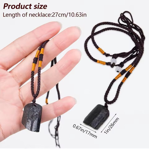 Black tourmaline pendant rough - tourmaline,