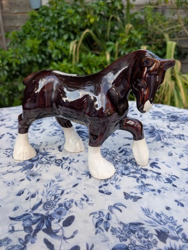 Beautiful vintage shire horse - shire,