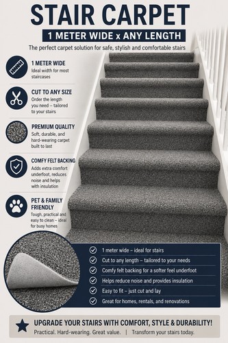 Stairs hall carpet grey - hall, any
