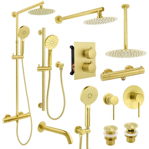 Brushed gold round - brushed,