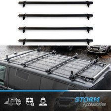 FOR VW TRANSPORTER T5 SWB & LWB 2003-2024 RIDGERACK ROOF RACK CROSS BARS - BLACK