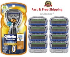9 GILLETTE FUSION Proglide Power Flexball Razor Blades 8 Refill Cartridge Shaver