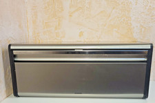 Brabantia Fall Front Bread Bin Matt Steel Fingerprint Proof Kitchen Storage Box