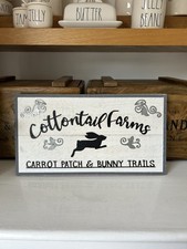 Cottontail Farms Rustic Rabbit Wooden Sign Easter Pairs Well With Rae Dunn