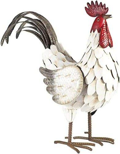Metal cockerel garden ornament - cockerel,