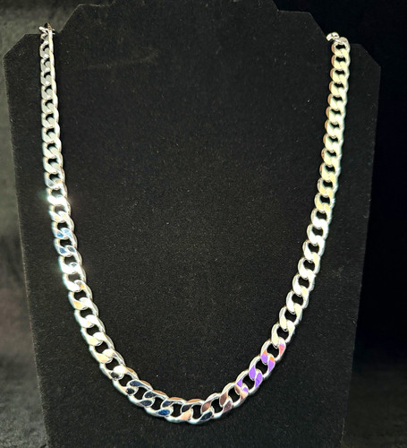 925 stamped silver cuban - 925,