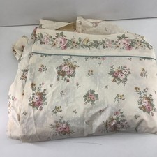 Sheridan Luxury Percale Floral Single Flat Sheet 50/50 Cotton Poly Cream