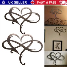 Wall Hanging Love Infinity Heart Metal Wall Art Room Decor Sculpture Custom New