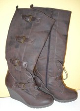 Brown Wedge Boots, Rampage