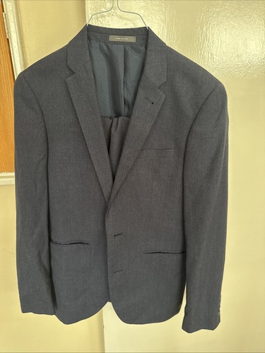 Men navy blue - blue, suit