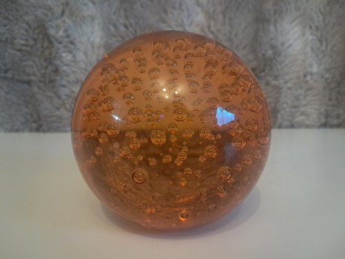 Amber art glass heavy - amber,