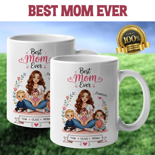 Personalised best mom mug - best,