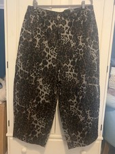 Barrel Leg Animal Leopard Print Jeans Size 3XL by Cider Curve BNWOT