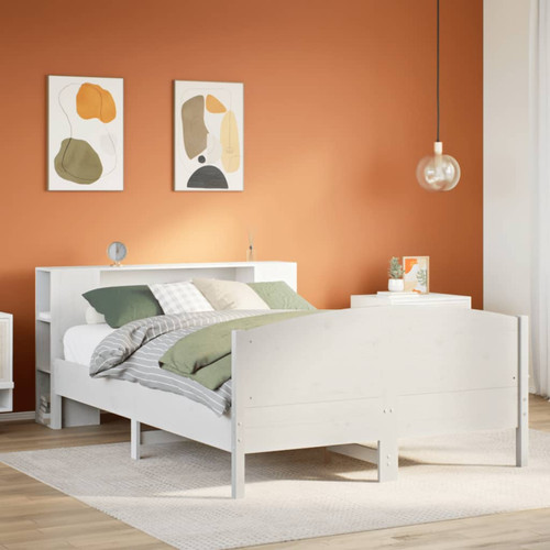 Bookcase bed white solid - bookcase,
