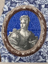 Timney & Fowler 1991 Vintage "Grand Portraits" Printed Cotton Fabric Remnant