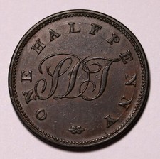 1821 St Helena  Halfpenny