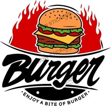 Burger Sign A Enjoy Taste